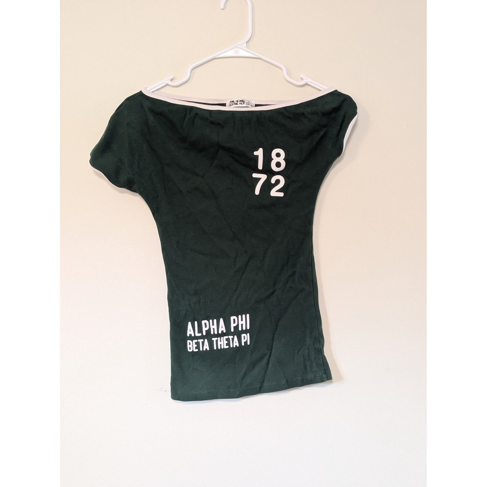 Alpha Phi Beta Theta Pi Little 500 Green Ringer Tee S IU Hoosiers Bloomington